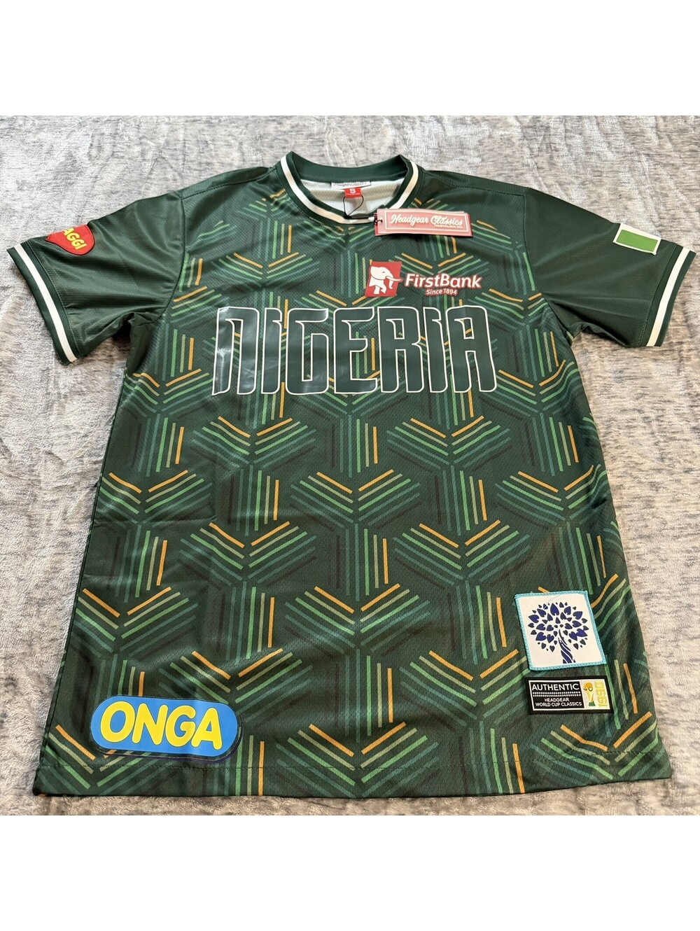 Headgear Classics Nigeria Soccer Jersey Green World Cup Style #23 Size S New